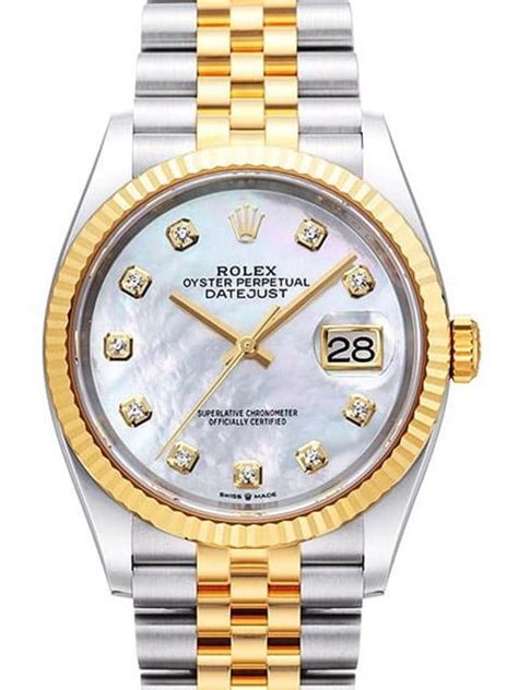 Rolex Datejust 36 Oystersteel / Gelbgold Ref. 126233 Perlmutt 